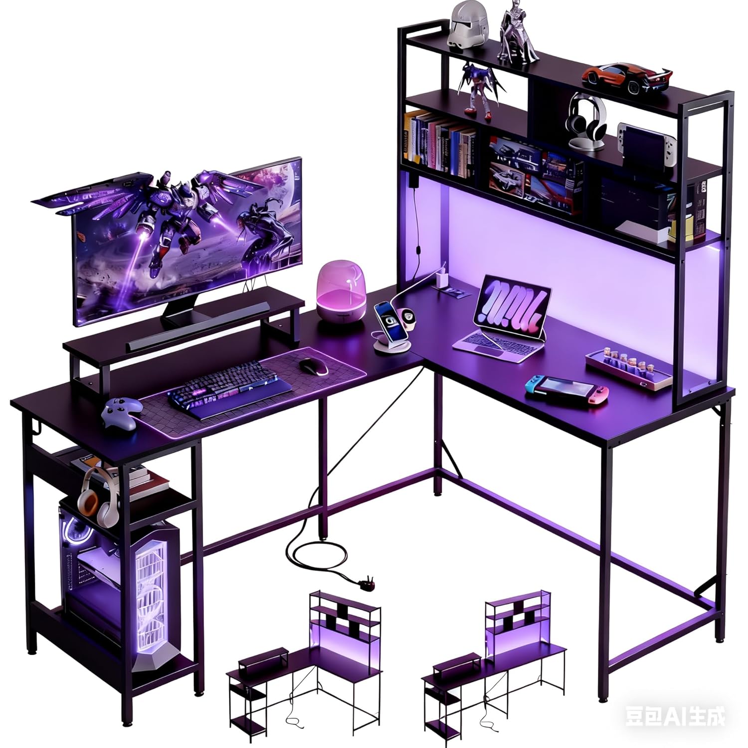 Scrivania da gioco a forma di  - Gaming Desk With Hutch recensione e prezzo