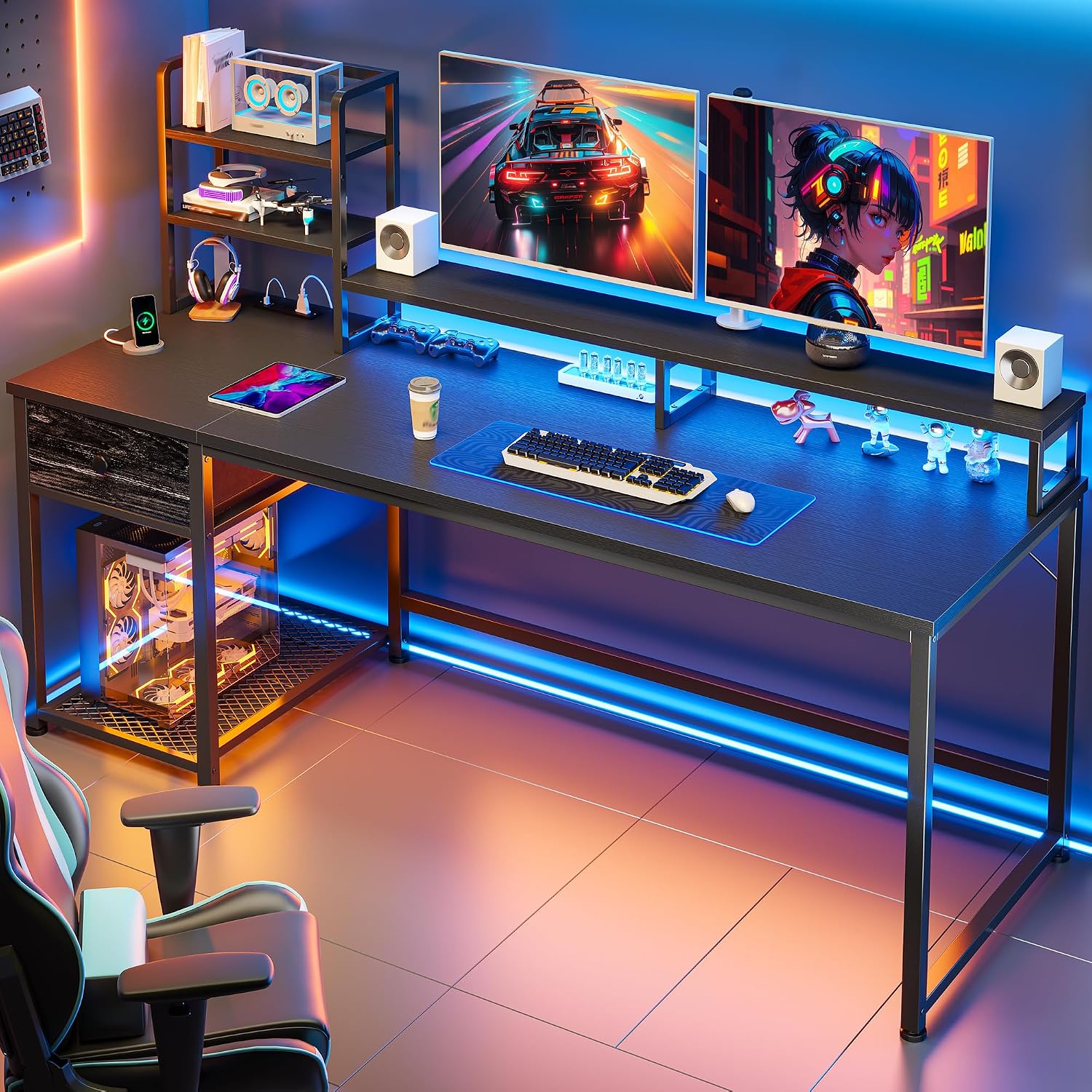 Scrivania da Gaming con Ripian - Gaming Desk With Hutch recensione e prezzo