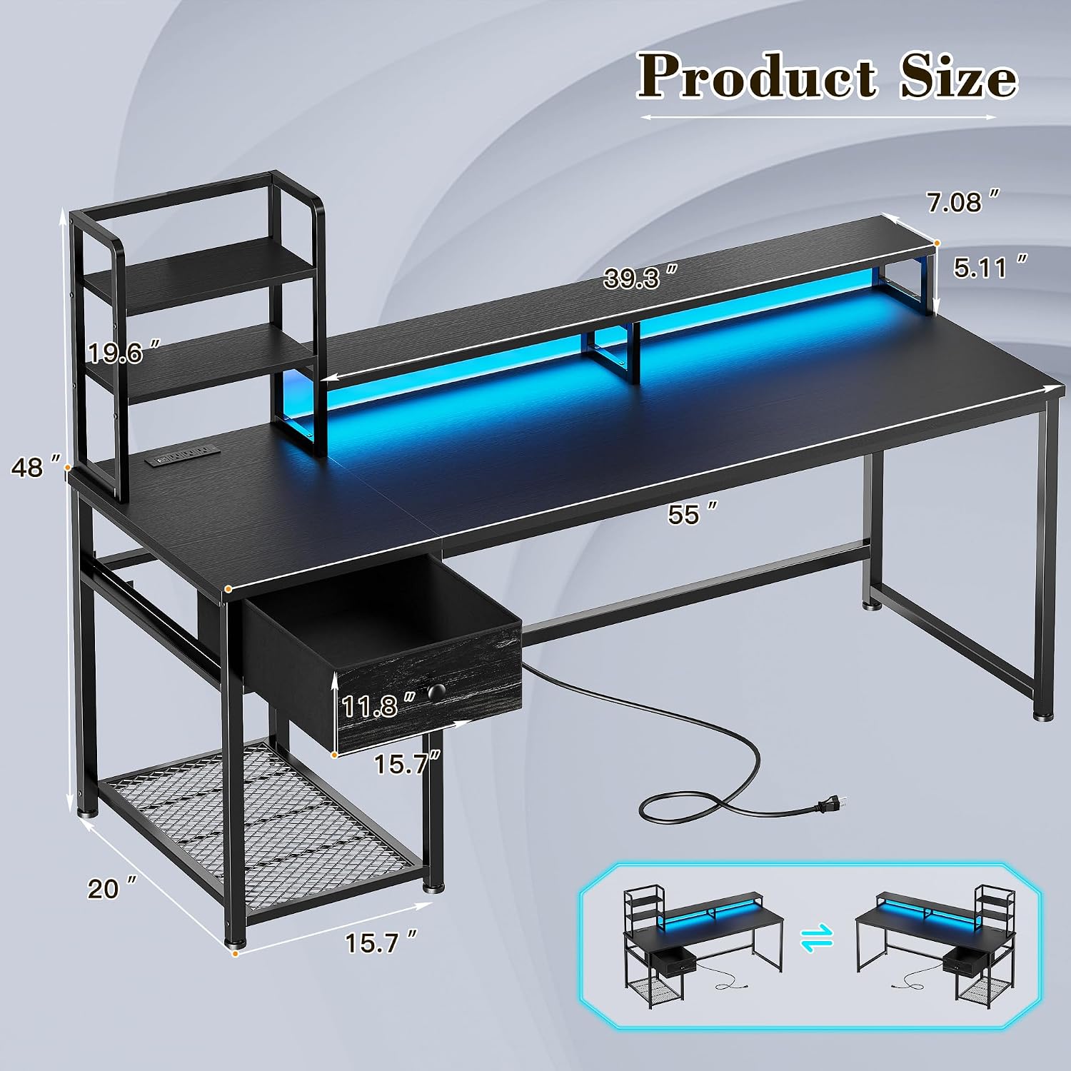 Scrivania da Gaming con Ripian - Gaming Desk With Hutch recensione e prezzo