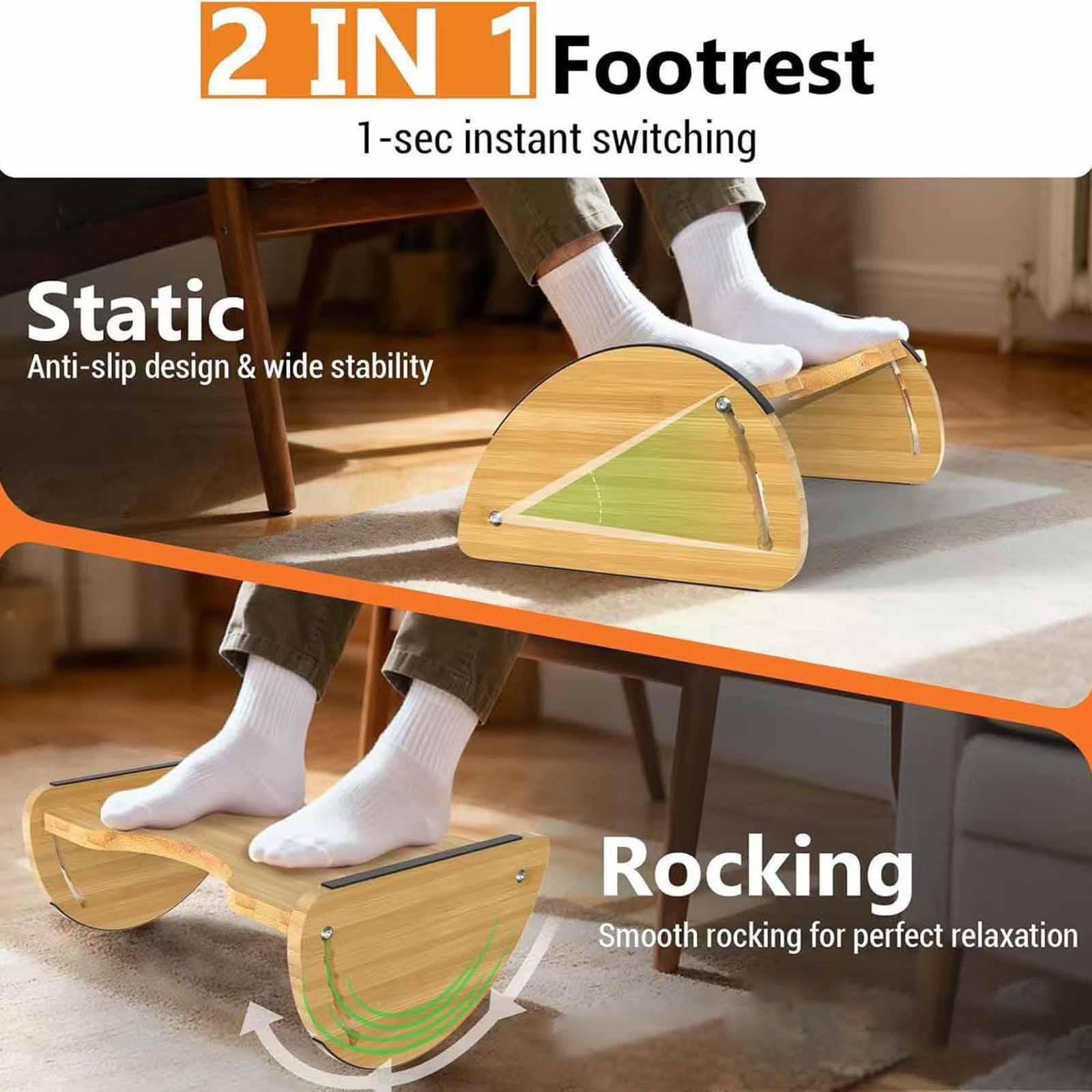 Poggiapiedi Regolabile in Bamb - Office Furniture In China recensione e prezzo