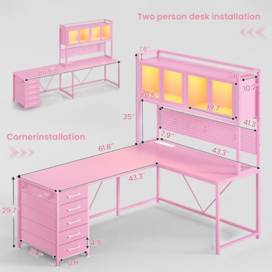 Scrivania Angolare da Gaming a - Gaming Desk With Hutch recensione e prezzo