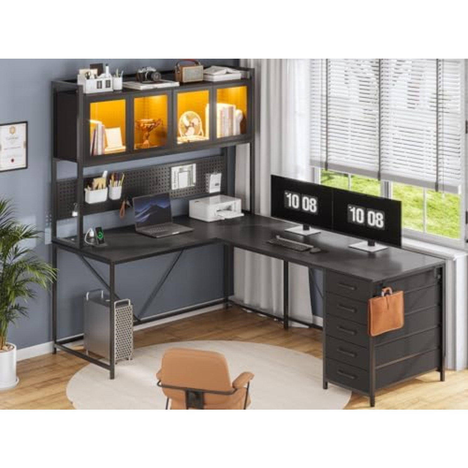 Scrivania angolare da gaming a - Gaming Desk With Hutch recensione e prezzo